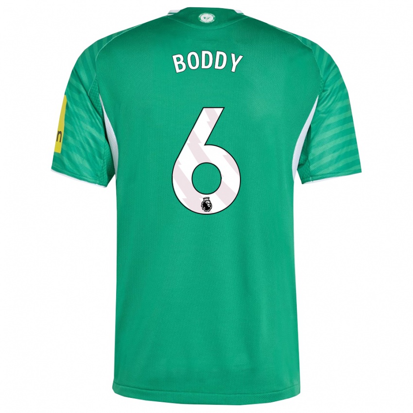 ילדים אליסיה בודי #6 ירוק לבן הרחק ג'רזי 2025/26 חולצה קצרה