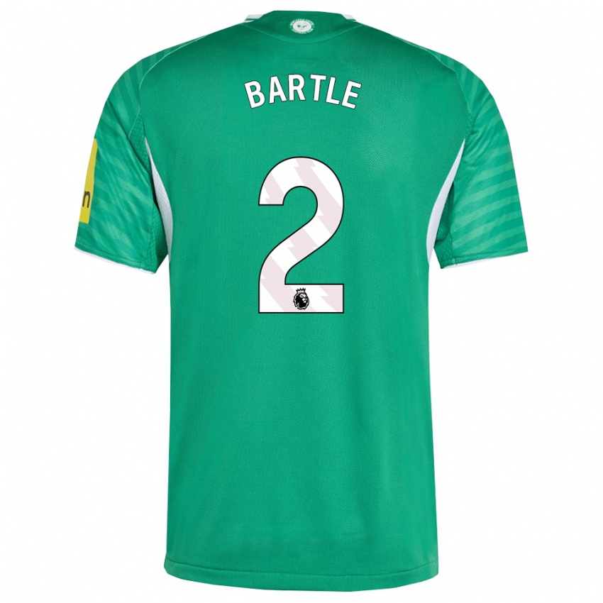 ילדים ג'ודי אן ברטל #2 ירוק לבן הרחק ג'רזי 2025/26 חולצה קצרה