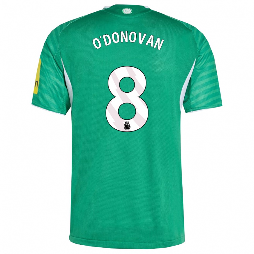 ילדים אלכס אודונובן #8 ירוק לבן הרחק ג'רזי 2025/26 חולצה קצרה