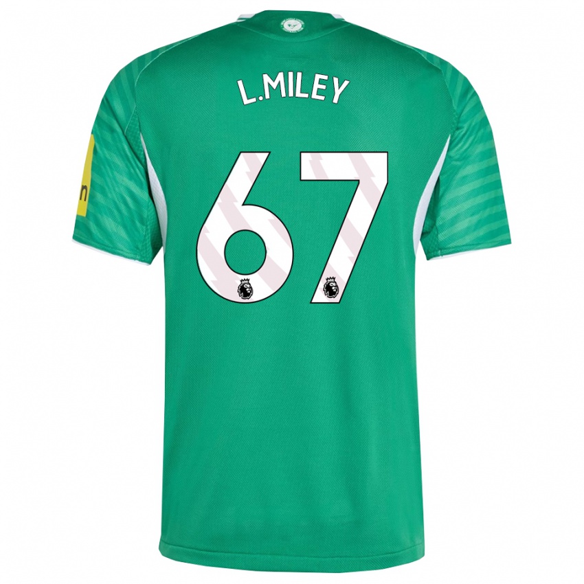 ילדים לואיס מיילי #67 ירוק לבן הרחק ג'רזי 2025/26 חולצה קצרה