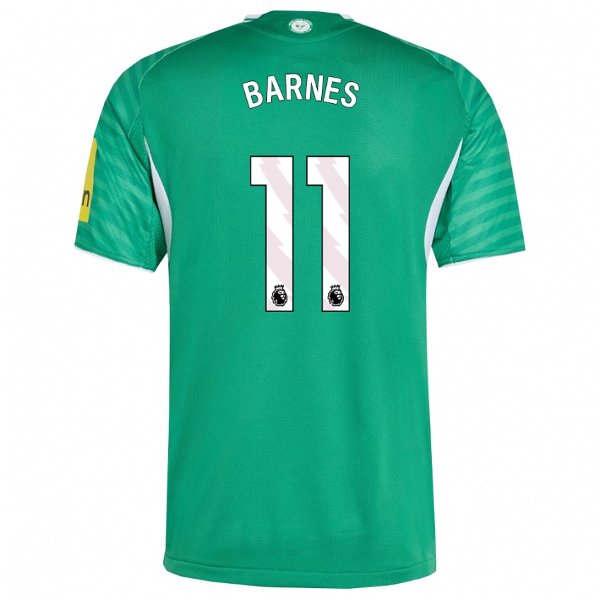 ילדים הארווי בארנס #11 ירוק לבן הרחק ג'רזי 2025/26 חולצה קצרה