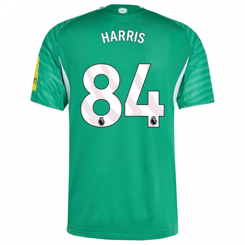 ילדים איידן האריס #84 ירוק לבן הרחק ג'רזי 2025/26 חולצה קצרה