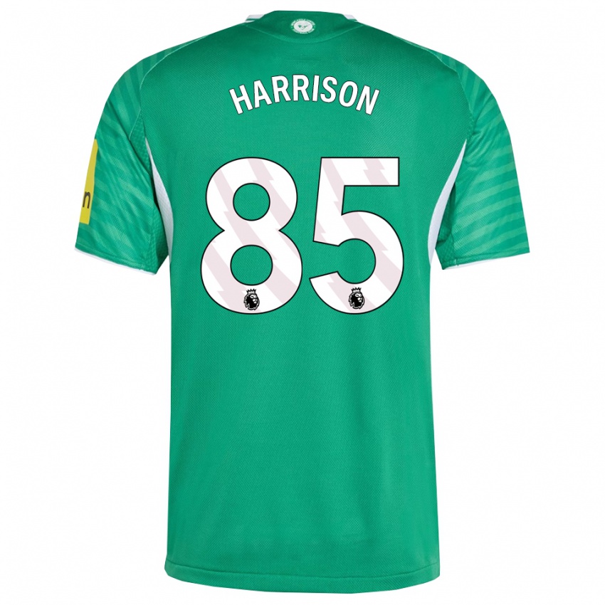 ילדים אדם הריסון #85 ירוק לבן הרחק ג'רזי 2025/26 חולצה קצרה