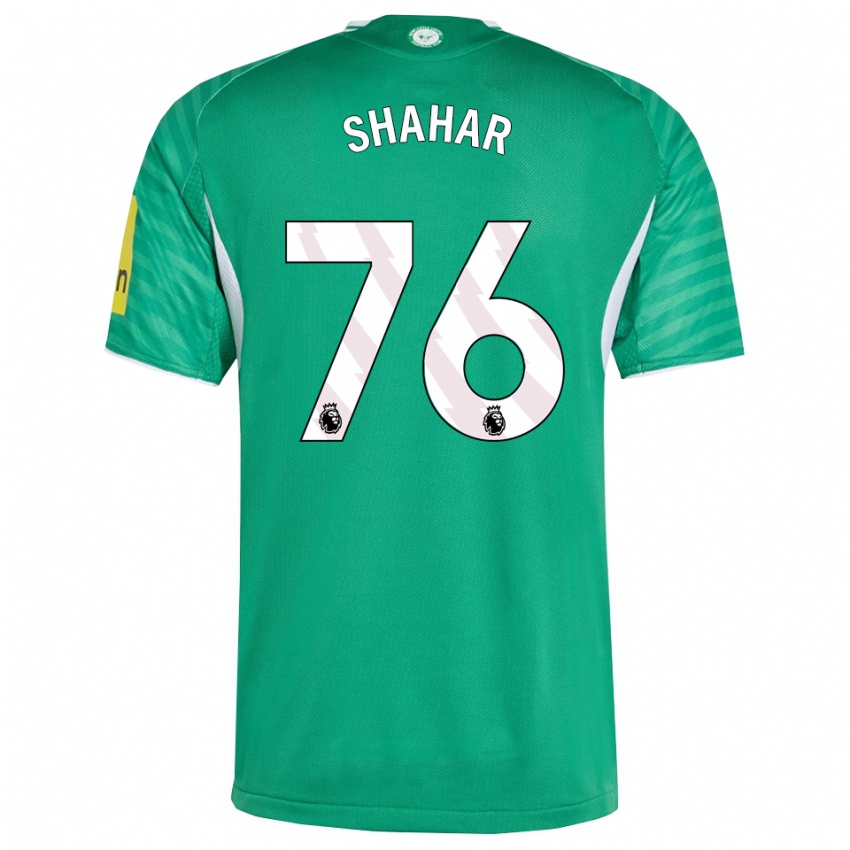 ילדים ליאו שחר #76 ירוק לבן הרחק ג'רזי 2025/26 חולצה קצרה