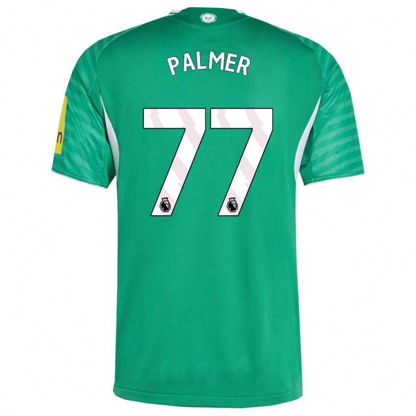 ילדים דארן פאלמר #77 ירוק לבן הרחק ג'רזי 2025/26 חולצה קצרה