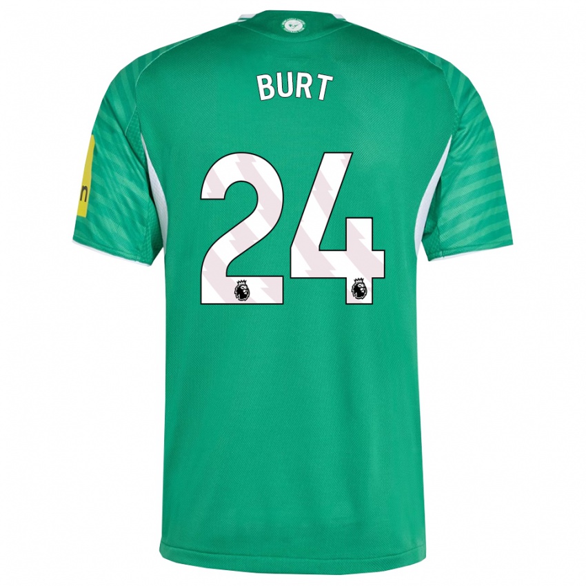 ילדים דייזי ברט #24 ירוק לבן הרחק ג'רזי 2025/26 חולצה קצרה