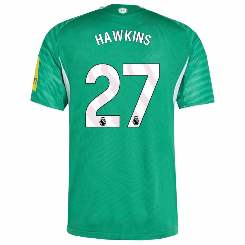 ילדים Hannah Hawkins #27 ירוק לבן הרחק ג'רזי 2025/26 חולצה קצרה