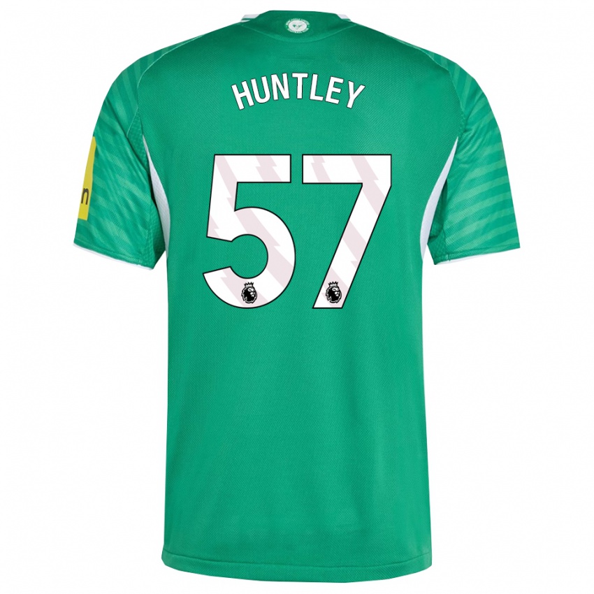 ילדים ג'יימס האנטלי #57 ירוק לבן הרחק ג'רזי 2025/26 חולצה קצרה