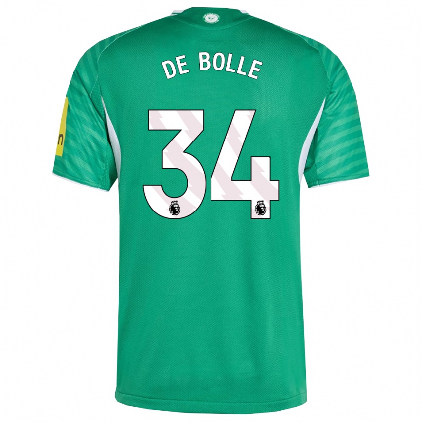 ילדים לוקאס דה בולה #34 ירוק לבן הרחק ג'רזי 2025/26 חולצה קצרה