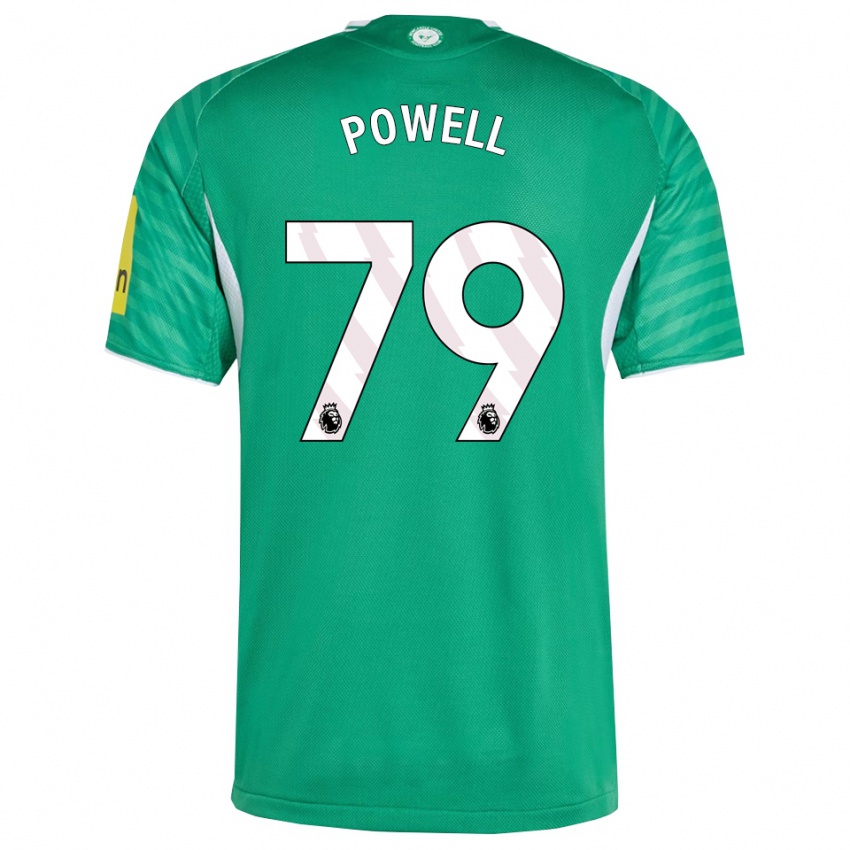ילדים רורי דלגליש פאוול #79 ירוק לבן הרחק ג'רזי 2025/26 חולצה קצרה