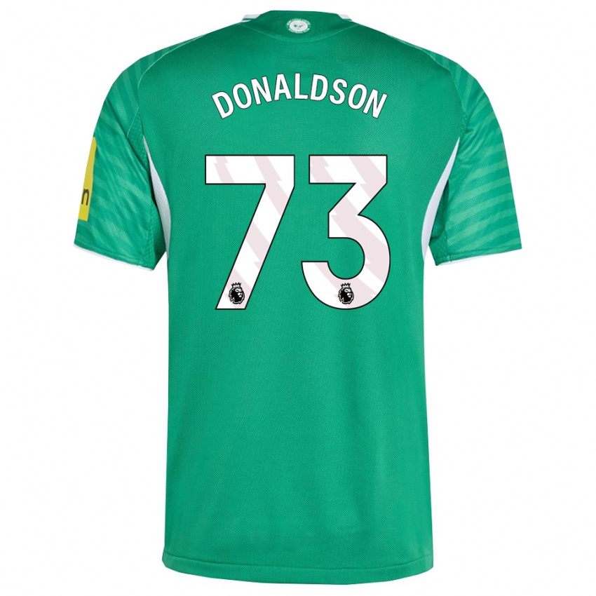 ילדים ג'וש דונלדסון #73 ירוק לבן הרחק ג'רזי 2025/26 חולצה קצרה