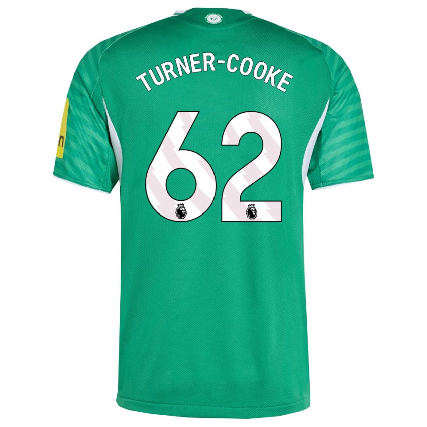 ילדים ג'יי טרנר-קוק #62 ירוק לבן הרחק ג'רזי 2025/26 חולצה קצרה