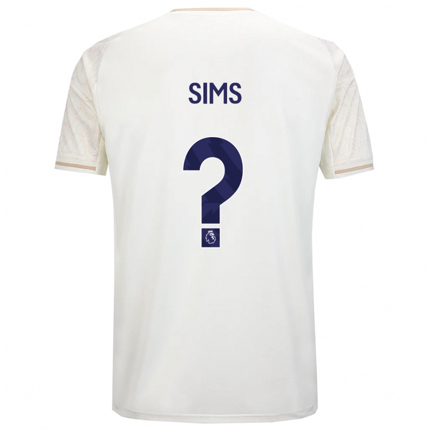 ילדים Amy Sims #0 לבן מלוכלך שחור הרחק ג'רזי 2025/26 חולצה קצרה