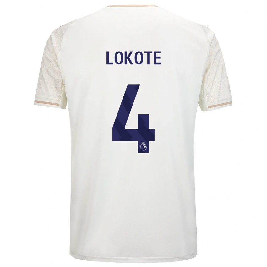 ילדים Eleazar Lokote #4 לבן מלוכלך שחור הרחק ג'רזי 2025/26 חולצה קצרה