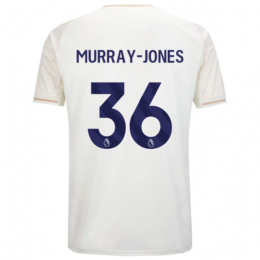ילדים George Murray-Jones #36 לבן מלוכלך שחור הרחק ג'רזי 2025/26 חולצה קצרה