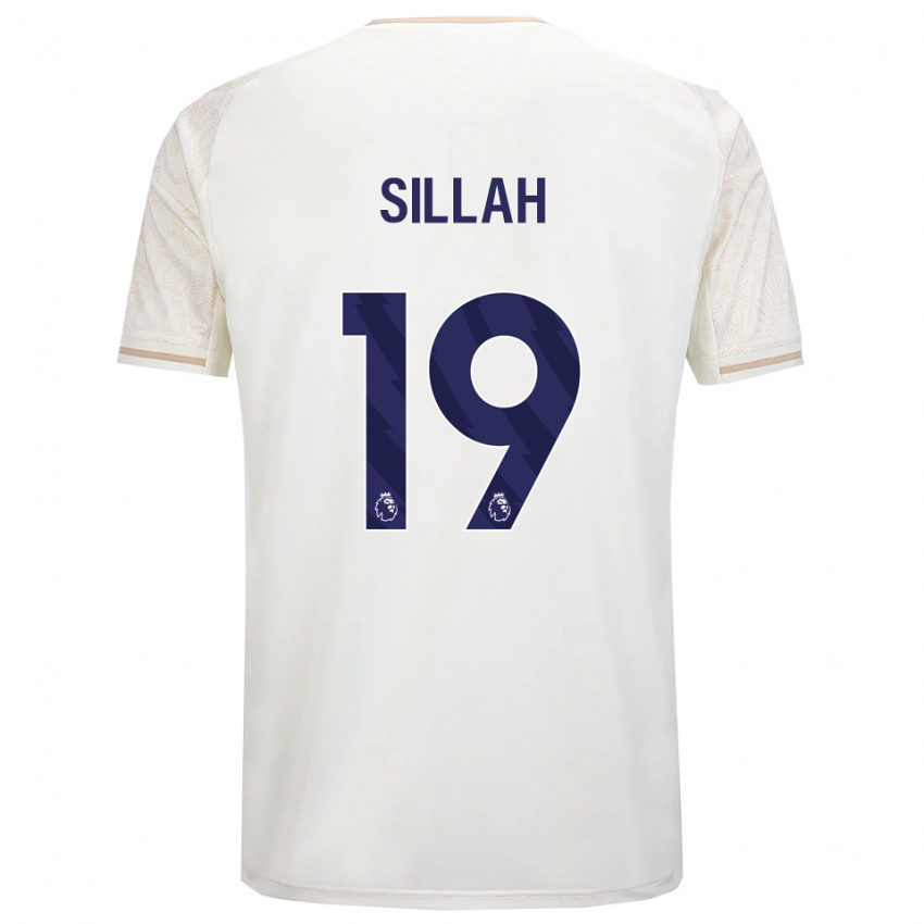 ילדים Lamin Sillah #19 לבן מלוכלך שחור הרחק ג'רזי 2025/26 חולצה קצרה