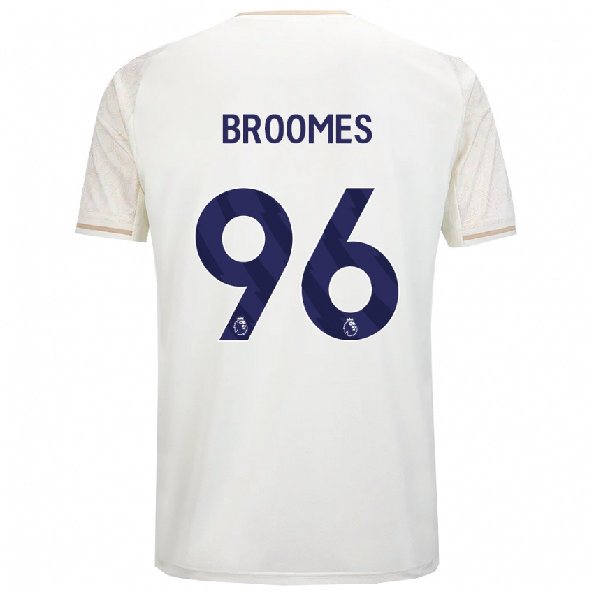 ילדים Ethan Broomes #96 לבן מלוכלך שחור הרחק ג'רזי 2025/26 חולצה קצרה
