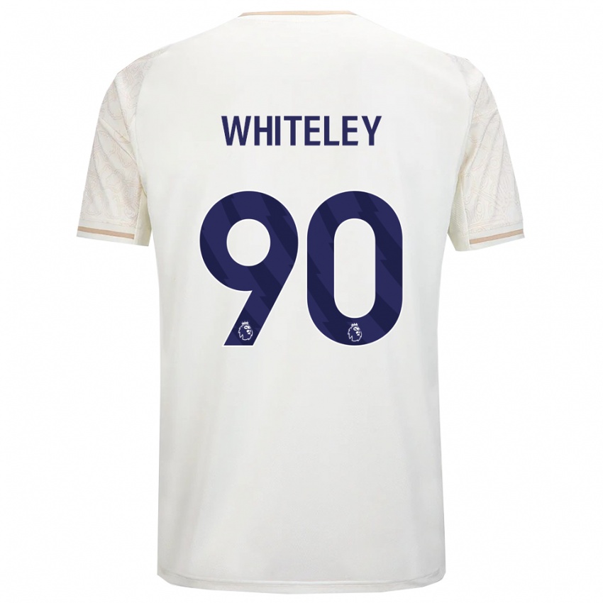 ילדים Jonathan Whiteley #90 לבן מלוכלך שחור הרחק ג'רזי 2025/26 חולצה קצרה