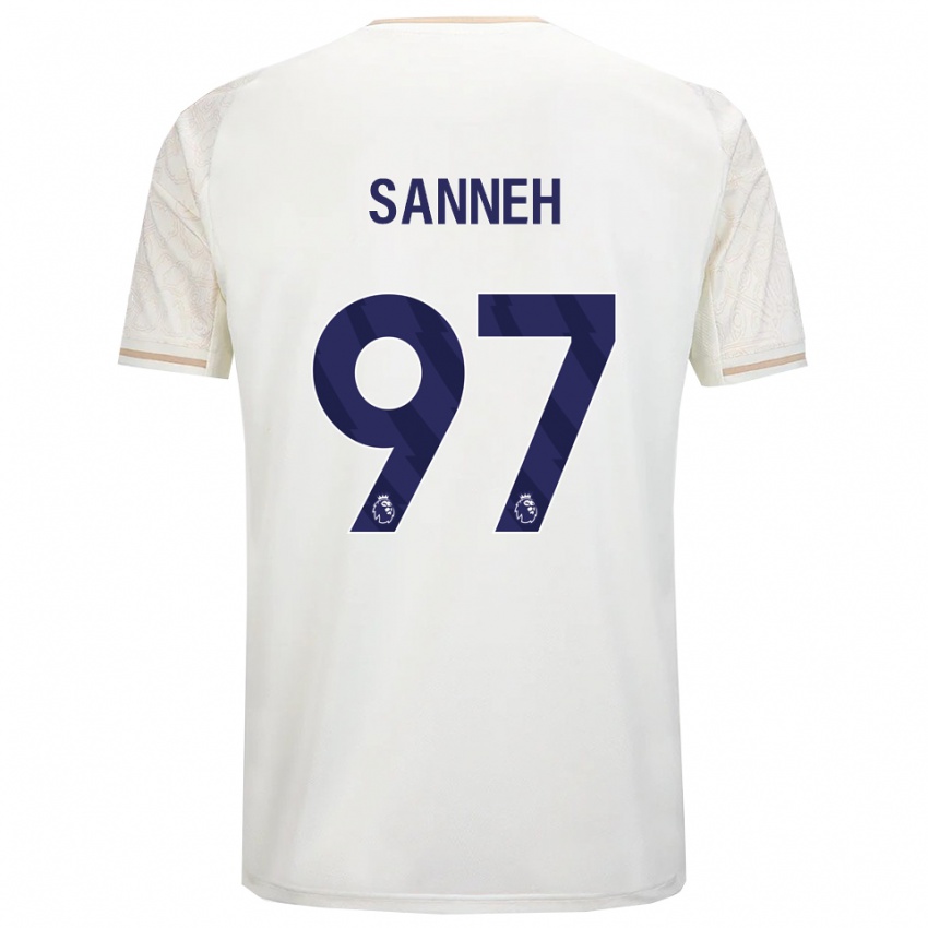 ילדים Buba Sanneh #97 לבן מלוכלך שחור הרחק ג'רזי 2025/26 חולצה קצרה