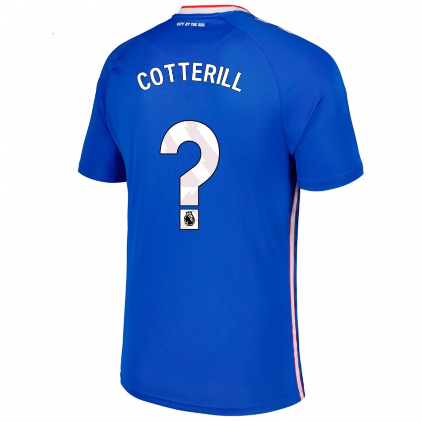 ילדים Jamie Cotterill #0 כחול לבן הרחק ג'רזי 2025/26 חולצה קצרה