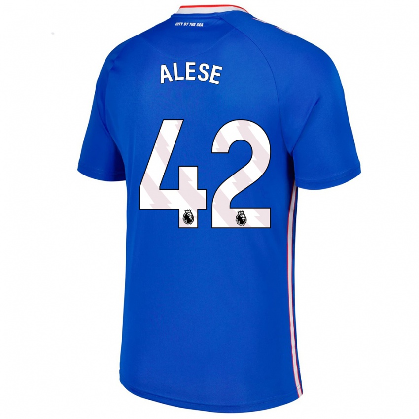 ילדים אג'י אלזה #42 כחול לבן הרחק ג'רזי 2025/26 חולצה קצרה