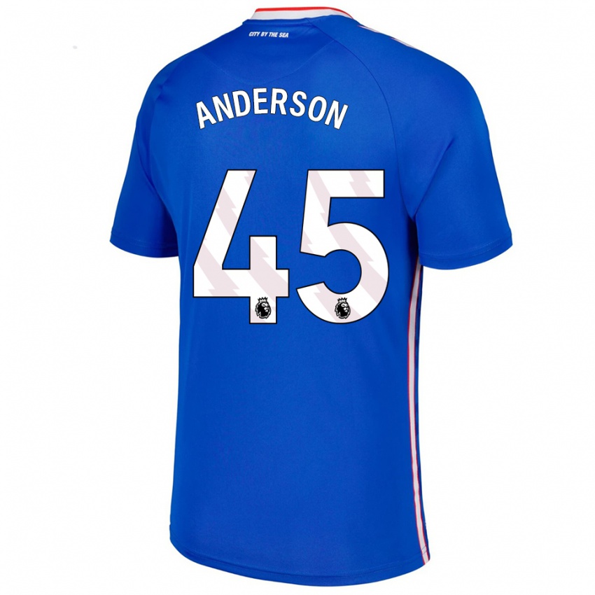 ילדים Joe Anderson #45 כחול לבן הרחק ג'רזי 2025/26 חולצה קצרה