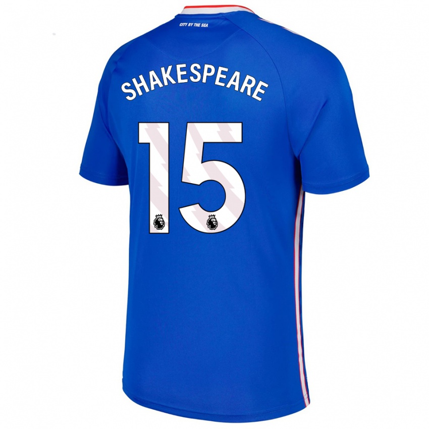 ילדים Caleb Shakespeare #15 כחול לבן הרחק ג'רזי 2025/26 חולצה קצרה