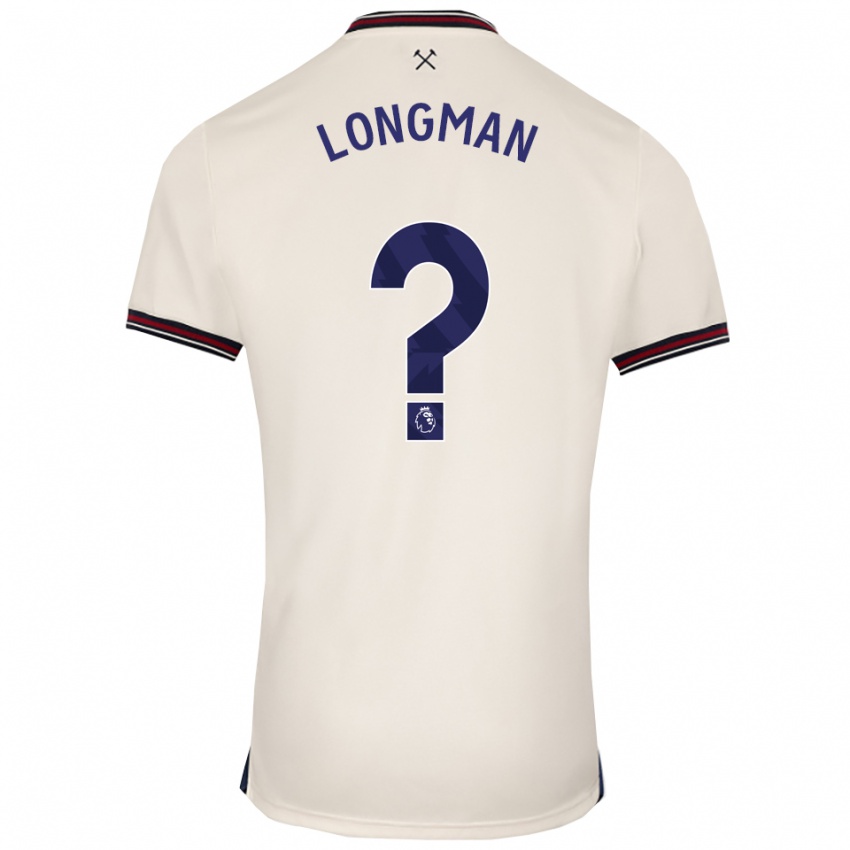 ילדים Jude Longman #0 לבן מלוכלך הרחק ג'רזי 2025/26 חולצה קצרה