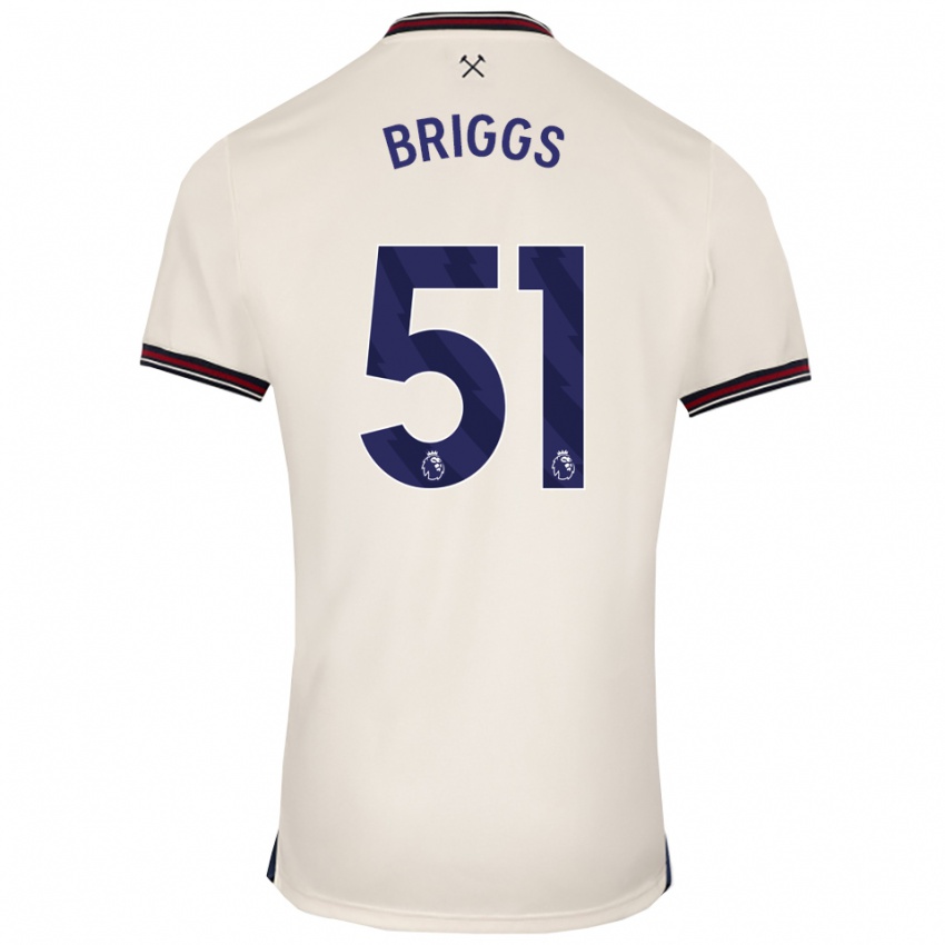 ילדים ג'וש בריגס #51 לבן מלוכלך הרחק ג'רזי 2025/26 חולצה קצרה