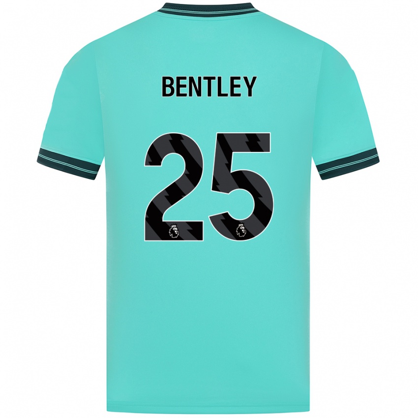 ילדים דן בנטלי #25 תכלת ירוק הרחק ג'רזי 2025/26 חולצה קצרה