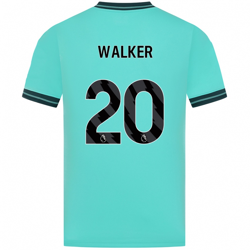 ילדים Lowri Walker #20 תכלת ירוק הרחק ג'רזי 2025/26 חולצה קצרה