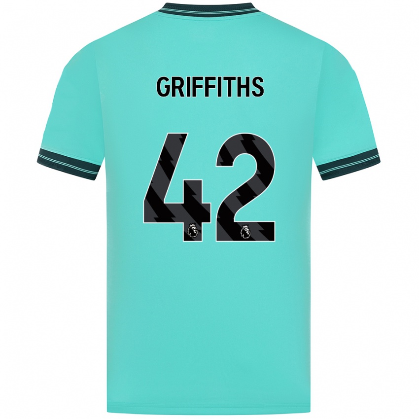 ילדים Harvey Griffiths #42 תכלת ירוק הרחק ג'רזי 2025/26 חולצה קצרה