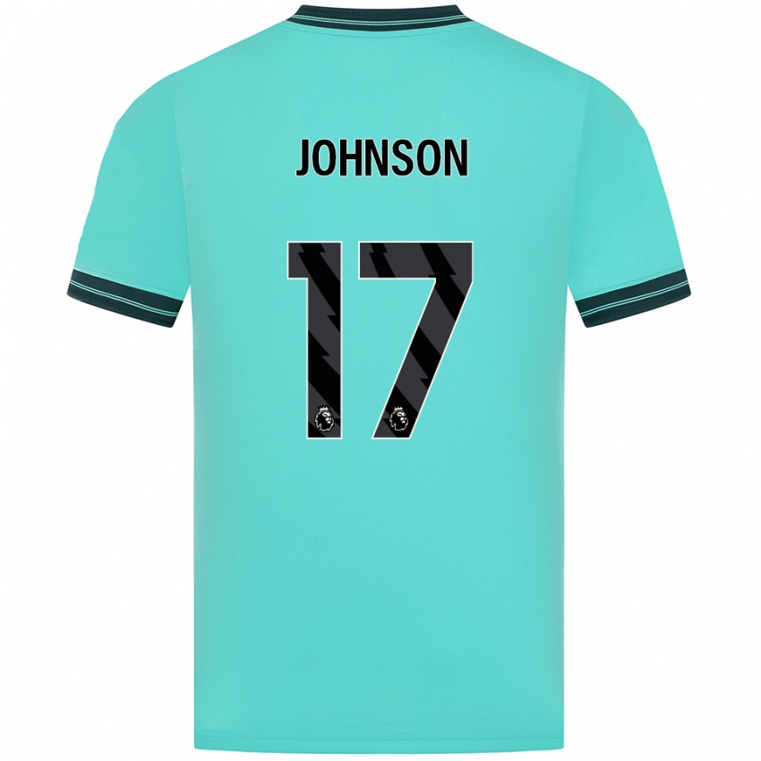 ילדים Katie Johnson #17 תכלת ירוק הרחק ג'רזי 2025/26 חולצה קצרה