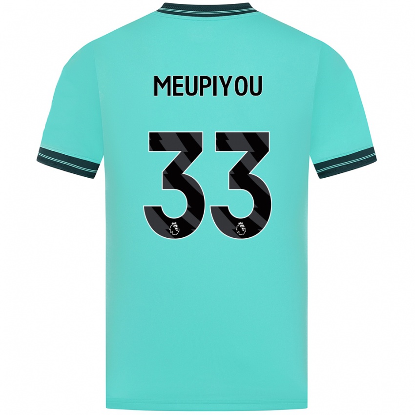 ילדים Bastien Meupiyou #33 תכלת ירוק הרחק ג'רזי 2025/26 חולצה קצרה