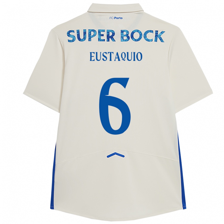 ילדים סטיבן אאוסטאקוויו #6 לבן כחול ג'רזי קיט שלישי 2025/26 חולצה קצרה