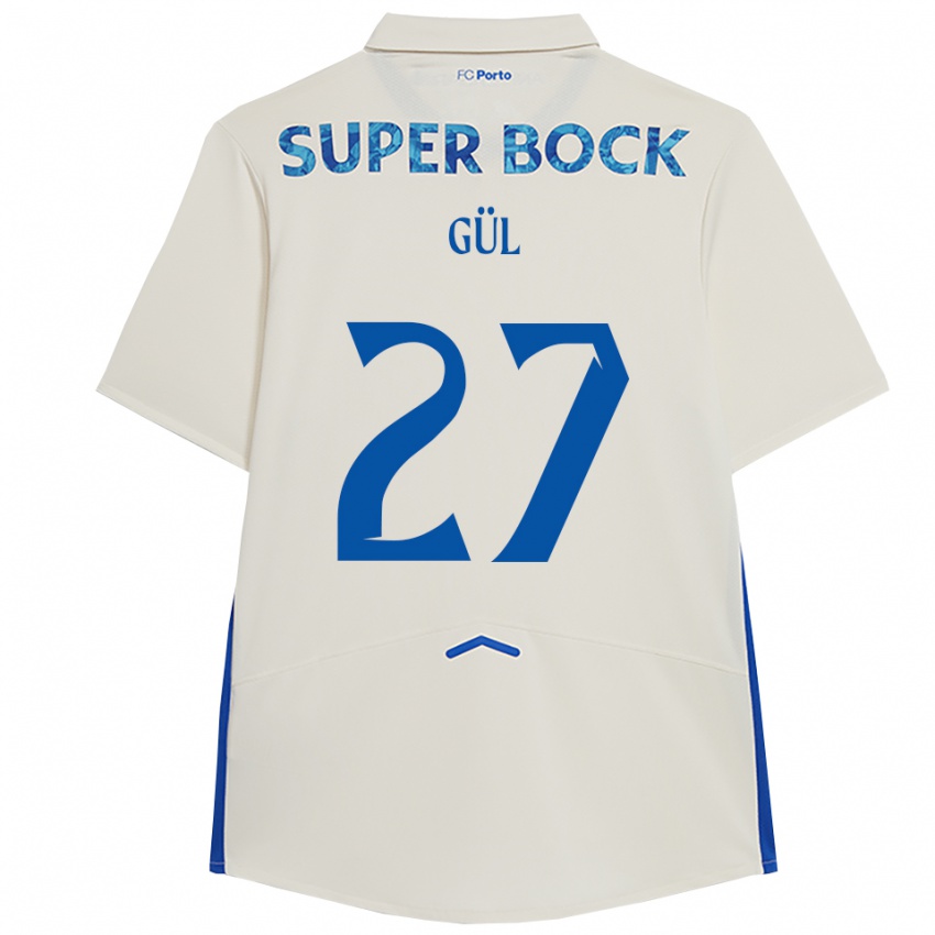 ילדים דניז גול #27 לבן כחול ג'רזי קיט שלישי 2025/26 חולצה קצרה