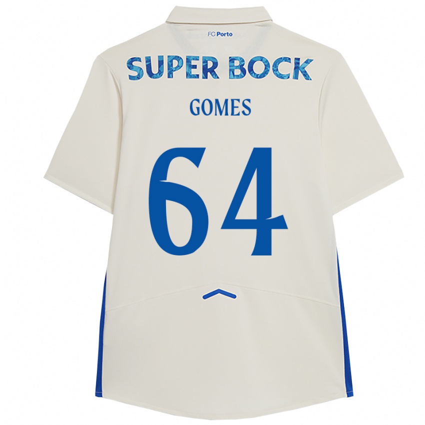 ילדים לואיס גומס #64 לבן כחול ג'רזי קיט שלישי 2025/26 חולצה קצרה