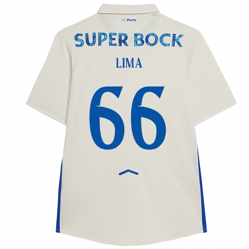 ילדים Bernardo Lima #66 לבן כחול ג'רזי קיט שלישי 2025/26 חולצה קצרה