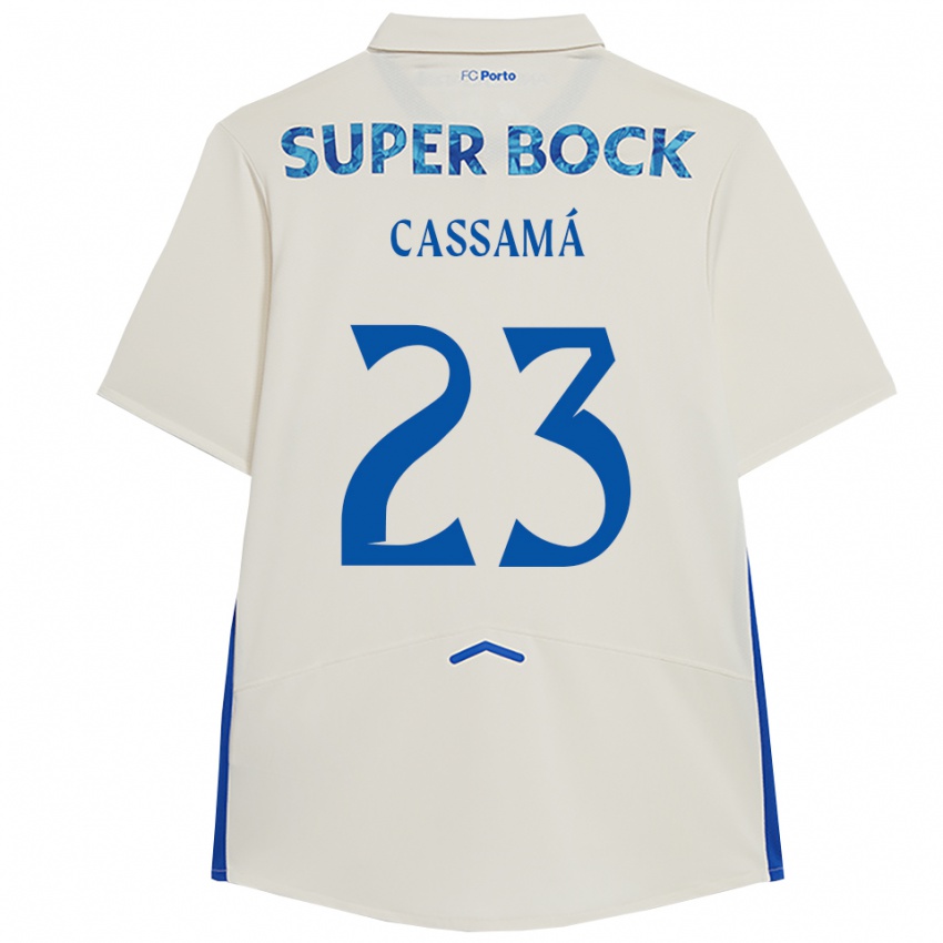 ילדים Abdu Cassamá #23 לבן כחול ג'רזי קיט שלישי 2025/26 חולצה קצרה