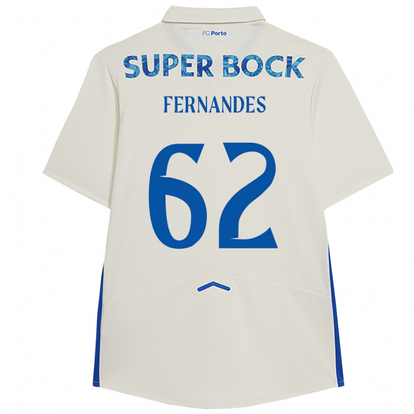 ילדים רודריגו פרננדס #62 לבן כחול ג'רזי קיט שלישי 2025/26 חולצה קצרה