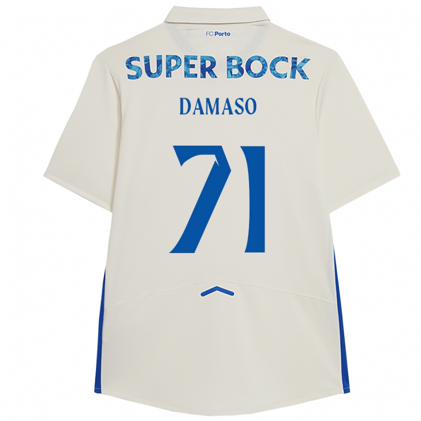 ילדים Nico Damaso #71 לבן כחול ג'רזי קיט שלישי 2025/26 חולצה קצרה