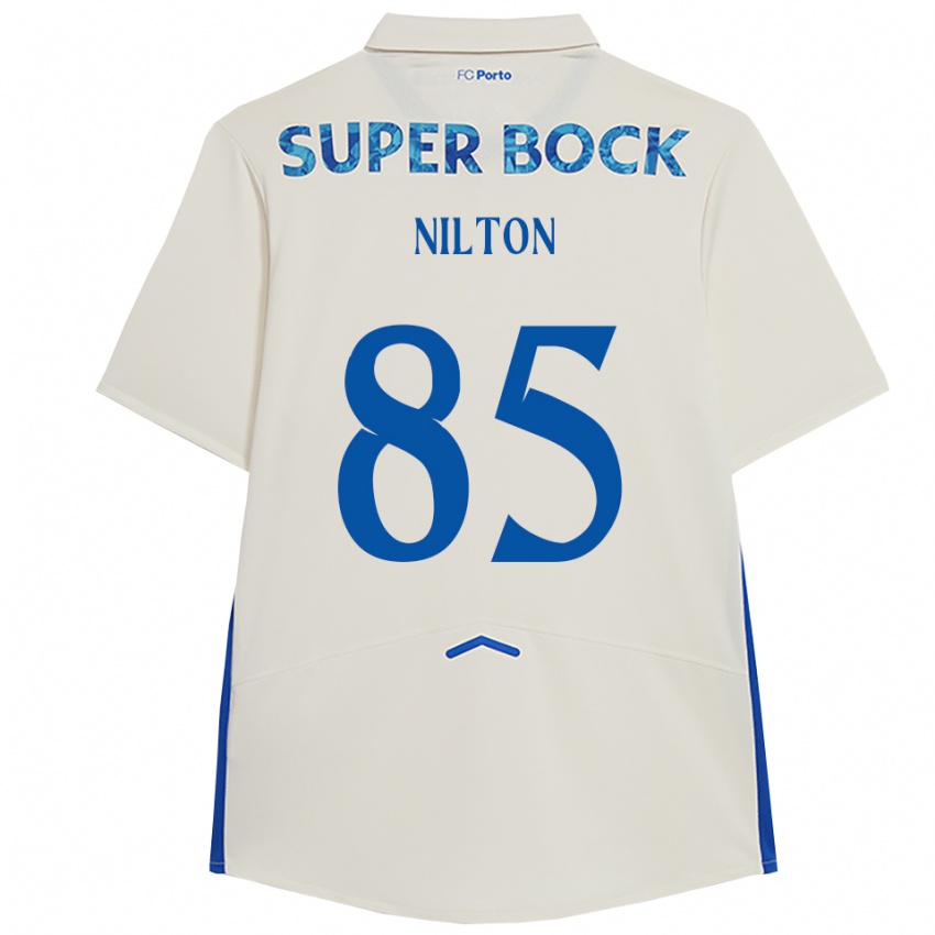 ילדים נילטון #85 לבן כחול ג'רזי קיט שלישי 2025/26 חולצה קצרה