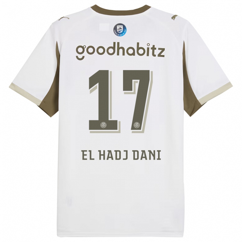 ילדים Soudais El Hadj Dani #17 לבן אפור ג'רזי קיט שלישי 2025/26 חולצה קצרה