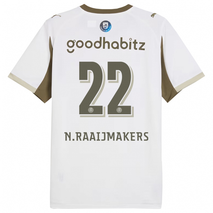 ילדים Niels Raaijmakers #22 לבן אפור ג'רזי קיט שלישי 2025/26 חולצה קצרה