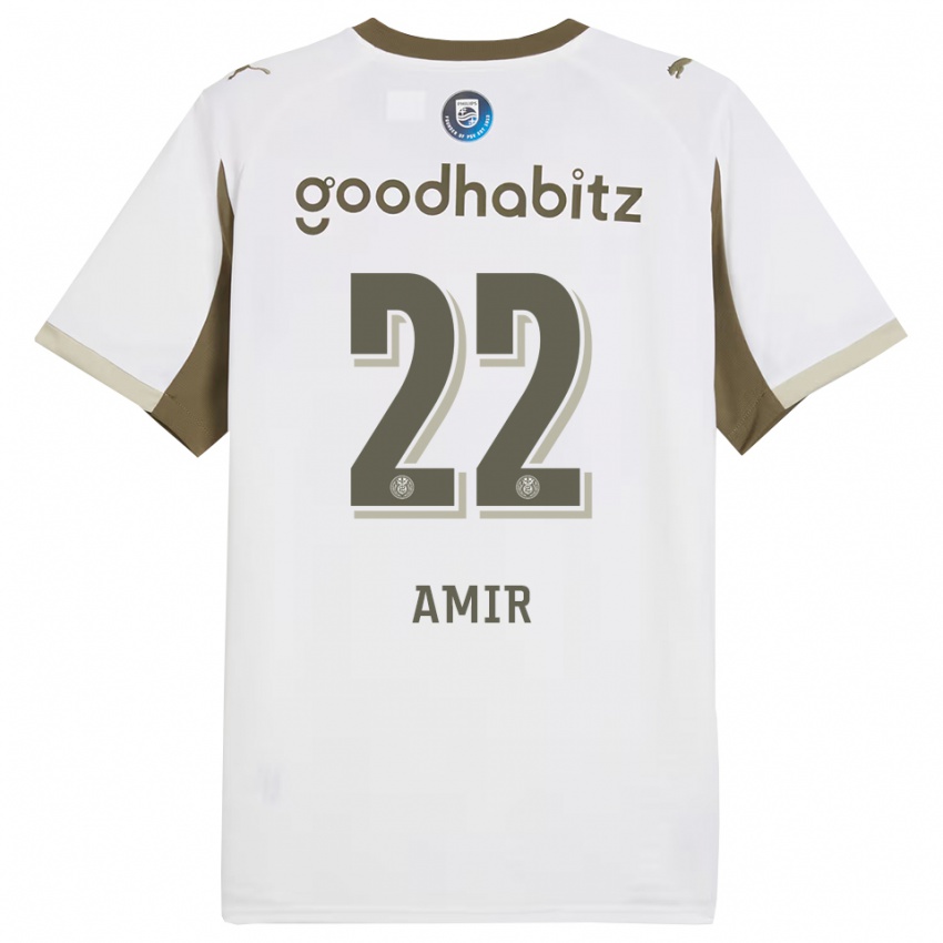 ילדים Amir Al-Anany #22 לבן אפור ג'רזי קיט שלישי 2025/26 חולצה קצרה