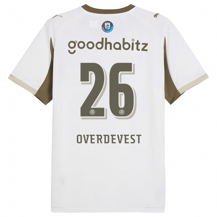 ילדים Marco Overdevest #26 לבן אפור ג'רזי קיט שלישי 2025/26 חולצה קצרה