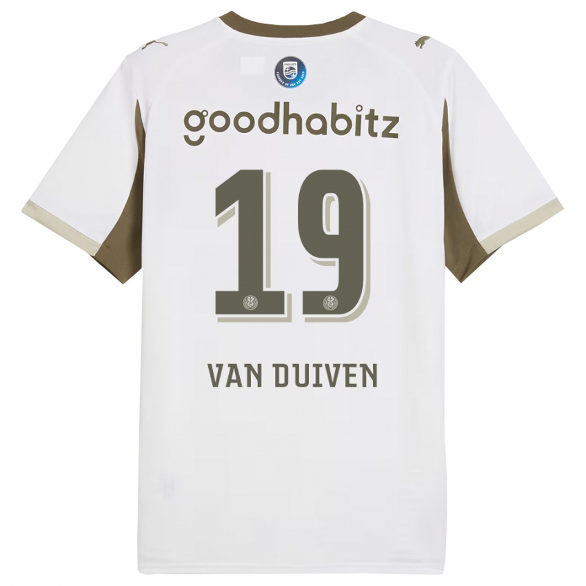 ילדים ג׳ייסון ואן דואיון #19 לבן אפור ג'רזי קיט שלישי 2025/26 חולצה קצרה