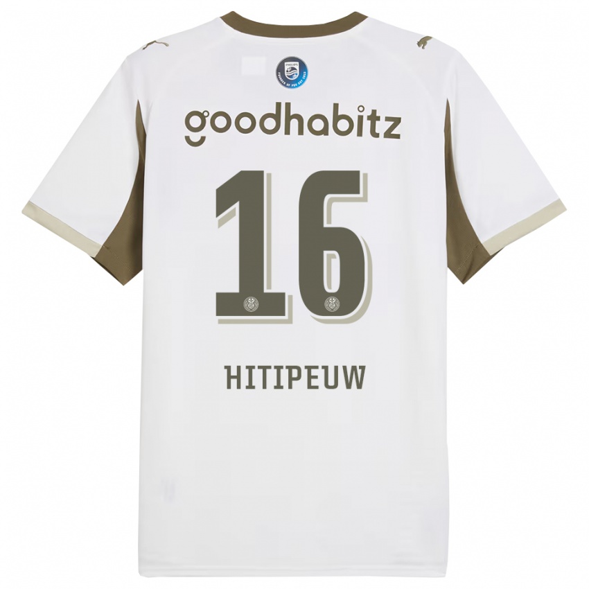 ילדים Thaliro Hitipeuw #16 לבן אפור ג'רזי קיט שלישי 2025/26 חולצה קצרה