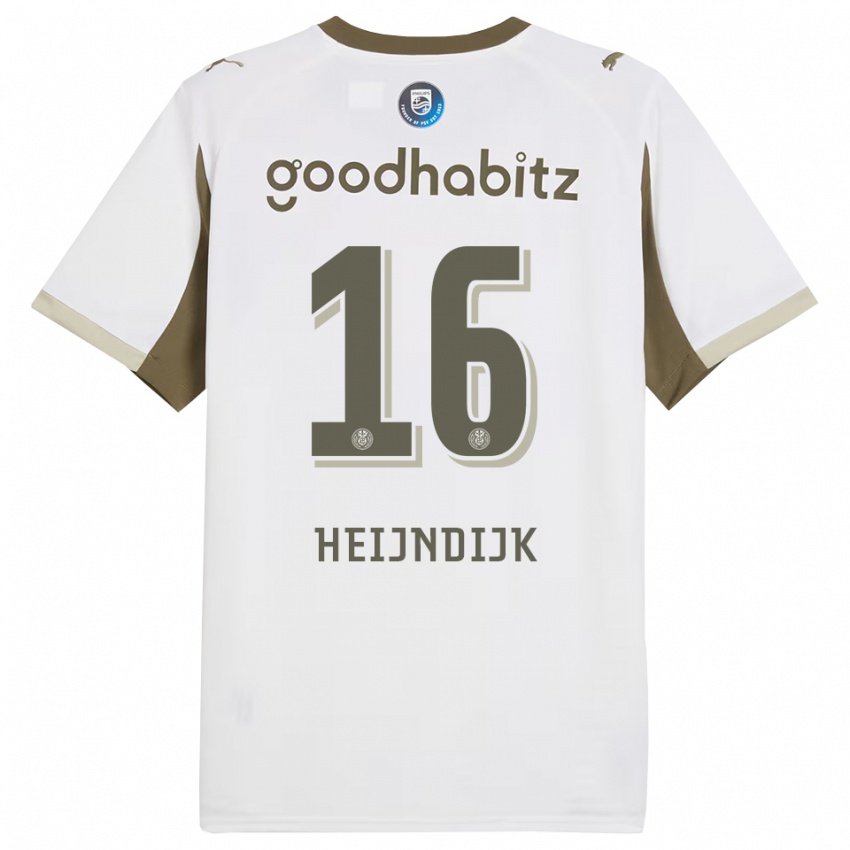ילדים Bram Heijndijk #16 לבן אפור ג'רזי קיט שלישי 2025/26 חולצה קצרה