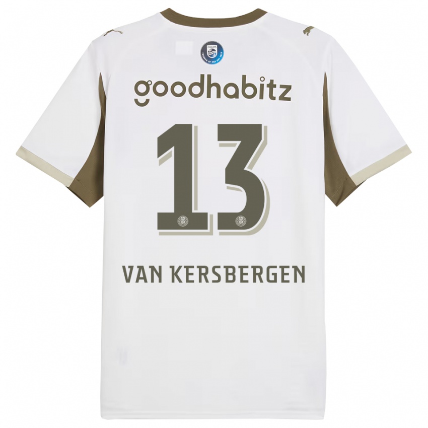 ילדים Sander Van Kersbergen #13 לבן אפור ג'רזי קיט שלישי 2025/26 חולצה קצרה